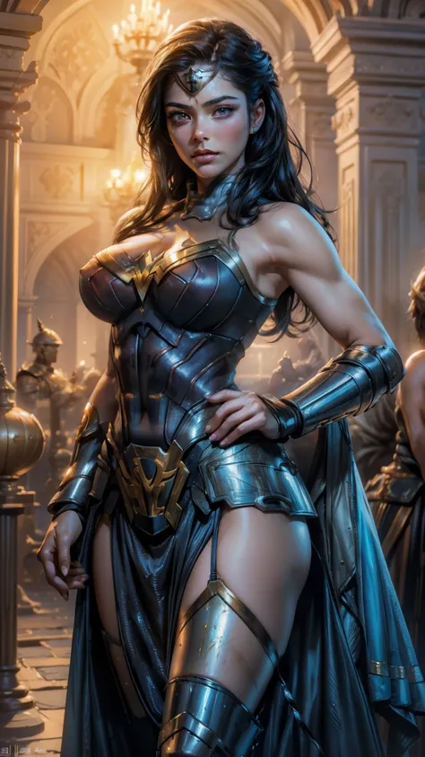 wonder woman, full body image,masterpiece, best quality, show off your best figure, very realistic, highly detailed face, clean ...