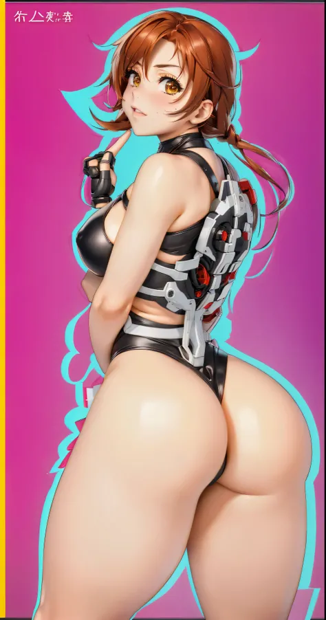 anime girl with a big ass in a black leather outfit, cutesexyrobutts, oppai cyberpunk, thicc, 2b, 2 b, oppai, anya from spy x family, biomechanical oppai, makoto, commission for high res, oc commission, tifa lockhart, oppai proportions, tifa, tracer in a s...