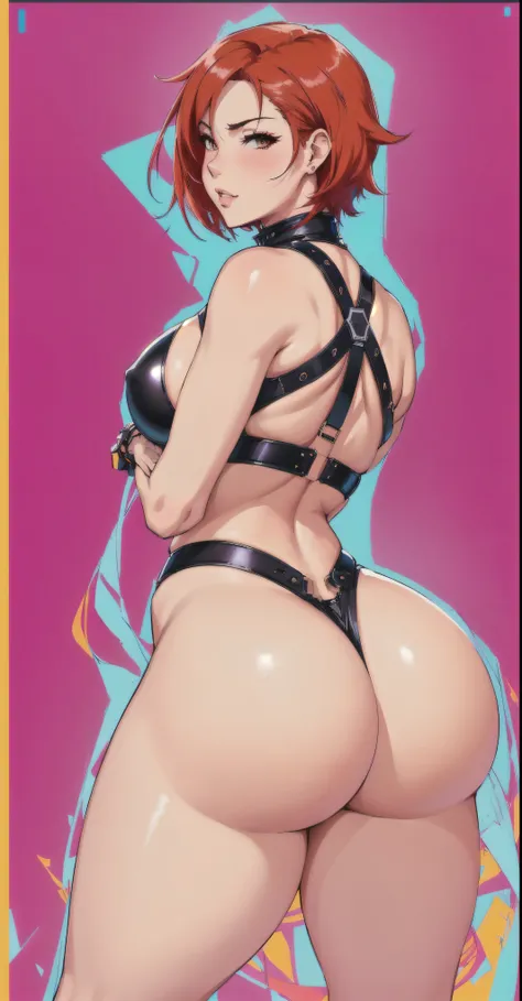 anime girl with a big ass in a black leather outfit, cutesexyrobutts, oppai cyberpunk, thicc, 2b, 2 b, oppai, anya from spy x family, biomechanical oppai, makoto, commission for high res, oc commission, tifa lockhart, oppai proportions, tifa, tracer in a s...