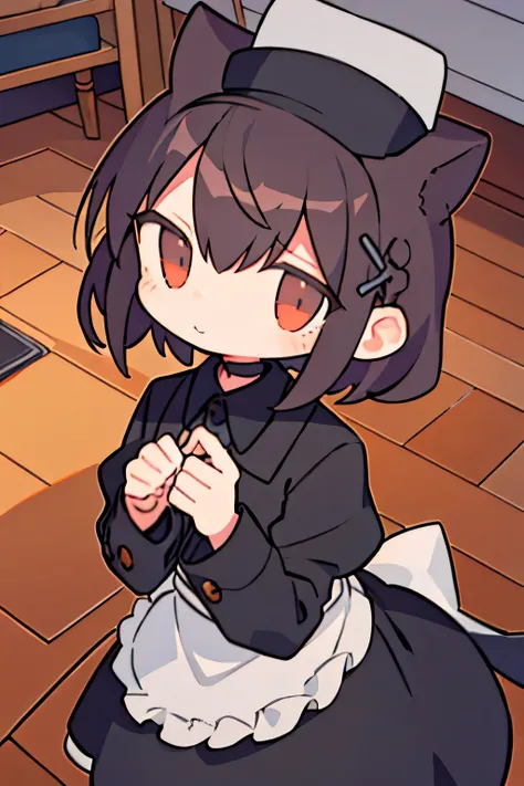 chibi , fille , cheveux long NOIR , chef-doeuvre , mignonne , Sorciere