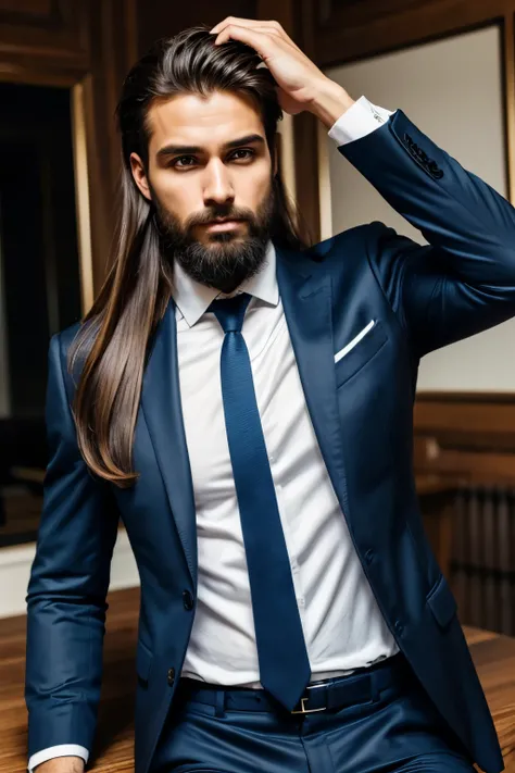 Raise a man by working hard and getting nothing in return
((best qualityer)) detaileds:long hair,Barba,1 suit 