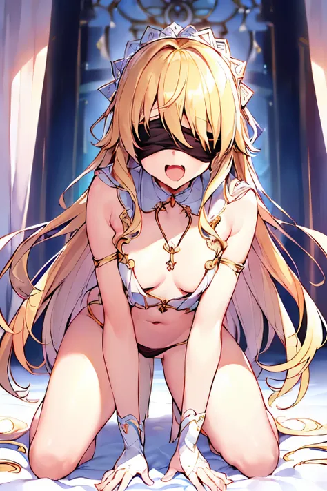 (4K、High resolution image quality、Detailed light、Detailed Shadows、Detailed Design)、1 girl、Blonde、Long Hair、Straight Hair、Fantasy、Blue and white outfit、((Modest chest:1.2、Small breasts:1.2))、Angel、((Valkyrie))、the navel is slightly visible、Decoration on the...