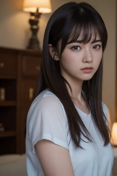 (Highest quality:1.4),(masterpiece:1.4),(Realistic:1.4),(Realistic:1.2),(超High resolution, RAW Photos:1.4),(High resolution, Very detailed:1.2),(8k:1.2),Movie Photos,a photo of a dark-haired,one person's,alone,wear ,((China dress))、((Upper Body:1.3))