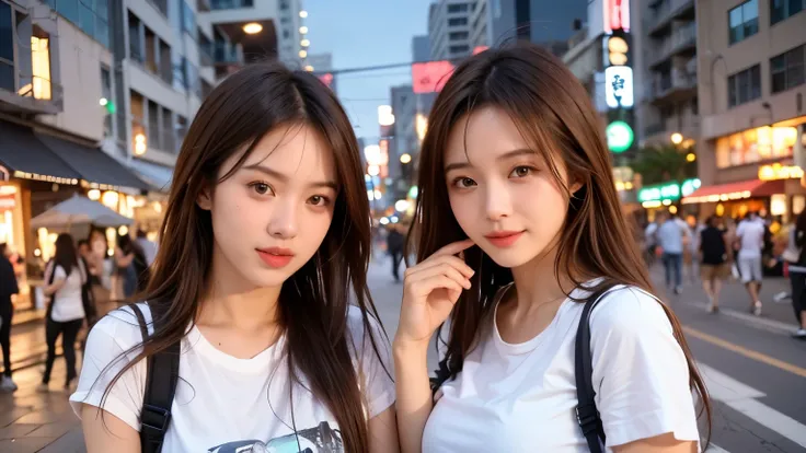((realistic lighting、best quality、8k、master masterpiece:1.3))、clear focus:1.2、 baby、perfect body beauty:1.4、slim abs:1.1、people々whole body、((dark brown hair、I see big breasts:1.3))、(acceleration:1.4)、(Out、night:1.1)、Waikiki Beach、fireworks show、palm tree、n...