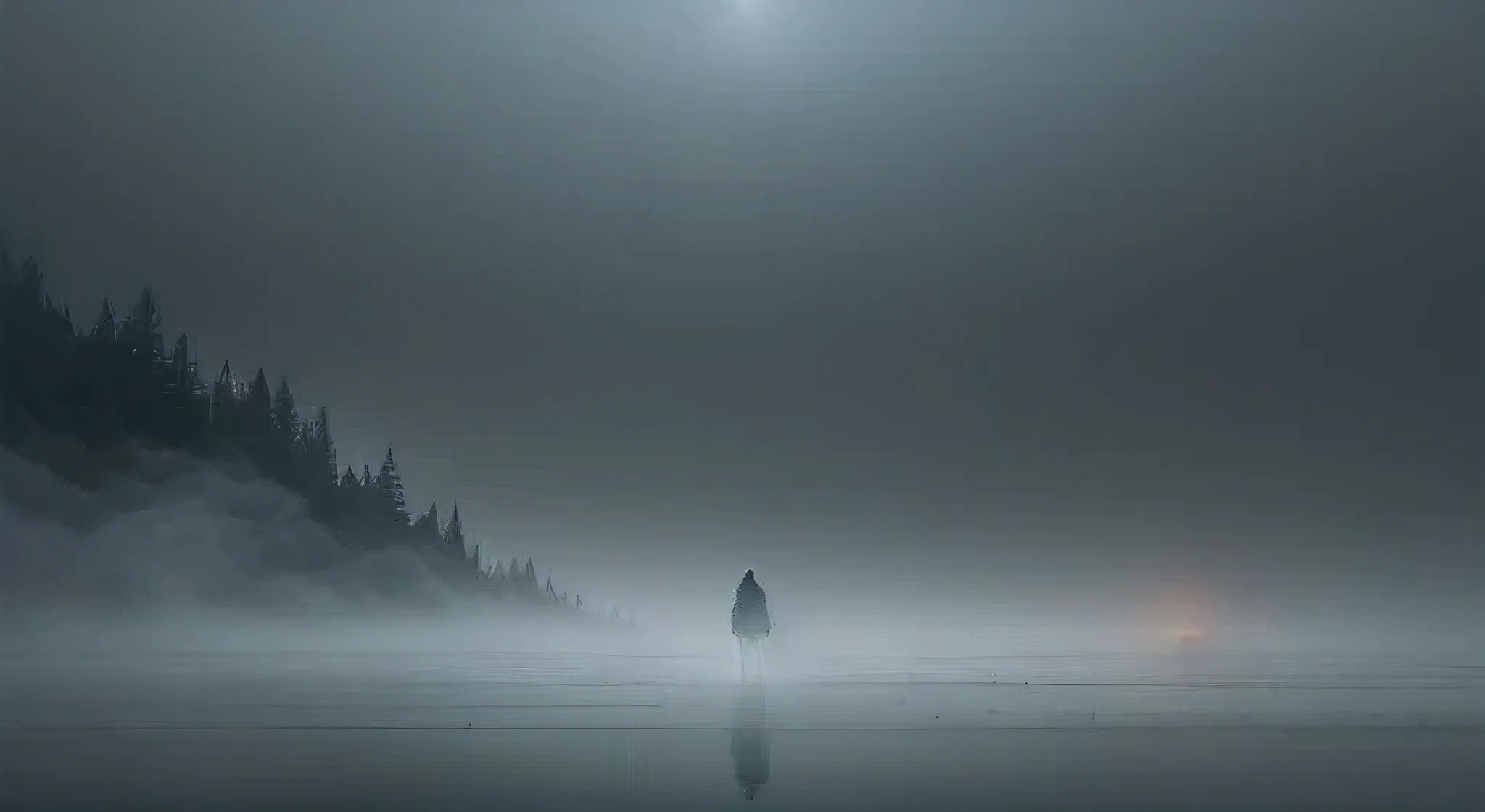 loneliness and hard fog, surreal elements