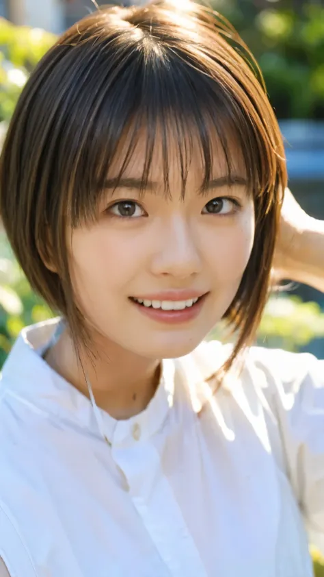 Memory correction:2.55, Everything is modern:1.66, Beautiful Japanese Women Photos, smile, 20-year-old, oil, One Length Hair＆Hair straightening balm:1.55, (photo Realistic:1.4), (hyper Realistic:1.4), (Realistic:1.3), (Smoother lighting:1.05), (Improving t...