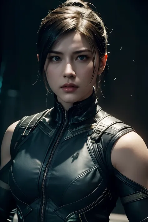 cinematic soft lighting illuminates an incredibly detailed and ultra-realistic woman, mortal kombat 11, cassie cage do mortal ko...