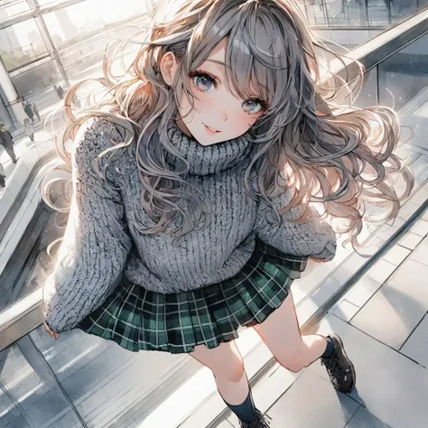 Official art using high-quality hand-drawn watercolor sketch techniques. (best quality,4k,8k,highres,masterpiece:1.2),ultra-detailed,beautiful detailed eyes,A girl with beautiful eyes, everyone, beautiful anime girl, cute anime girl, smooth anime art, anim...