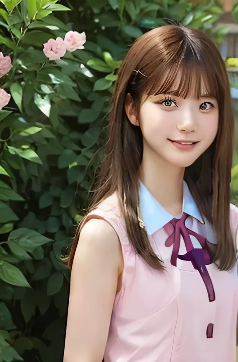 nogizaka's uniform，garden，upper body