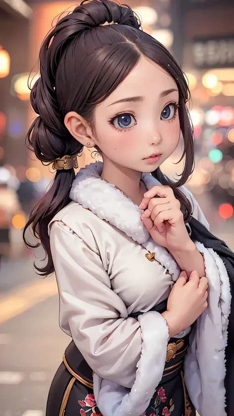 table top, highest quality, shape, Super detailed, finely, High resolution, 8k wallpaper, Perfect dynamic shape, beautiful and detailed eyes, tokyo trend冬ファッション,tokyo trend&Introducing cute hairstyles at random, small breasts, natural color lip, random sex...