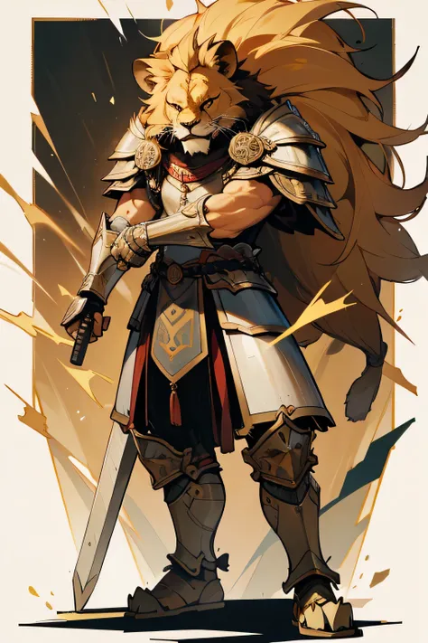 lion man, lion in two feet, WARRIOR, ARMOUR, lion 