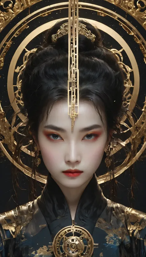 平行的2个world,assassin,Three-dimensional space,Four-dimensional space,Interwoven Knot,Crossing,Chinese Tang Dynasty Beauty,classical,Dark,Prosperity,Dark,future,The End,The face in the kaleidoscope,Deformed,Electro-optic,Distorted face,world,time