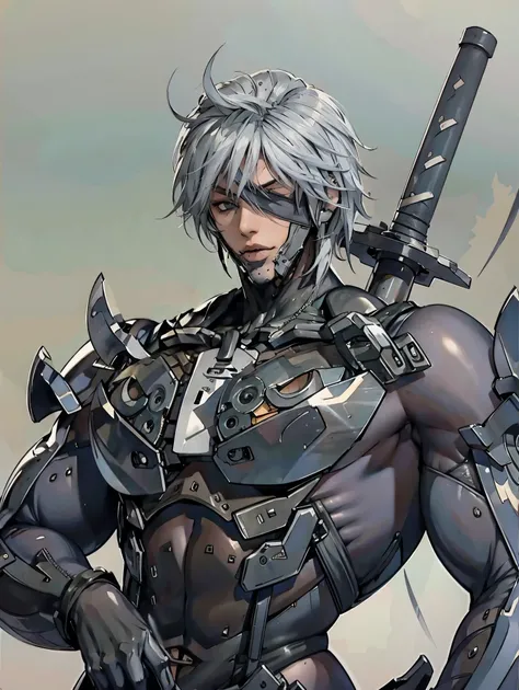 Raiden metal spawn with his Katana sword