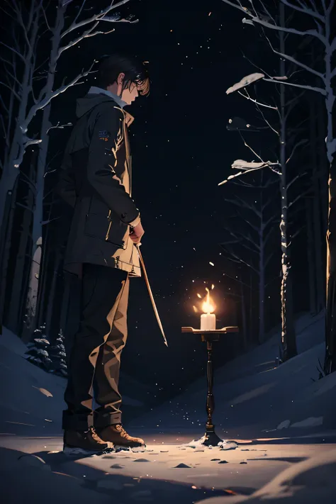 He Is standing in the woods writing this poem under moonlit skys. 
If I touch a burning candle I can feel no pain
If you cut me with a knife its still the same
And I know his heart is beating
And I know that I am dead
Yet the pain here that I feel
Try and ...