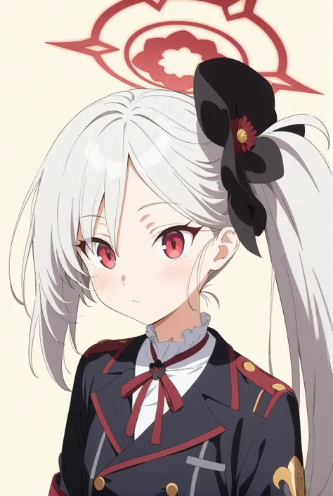 (masterpiece), (Highest quality), (Very detailed), so beautiful, figure, Perfect composition, Complex details, Absurd, Detailed face, (Complex),One girl, (One girl, January (Blue Archive), alone, Red eyes, Gray Hair, Side Ponytail), Nipples,Perfect Face, 4...