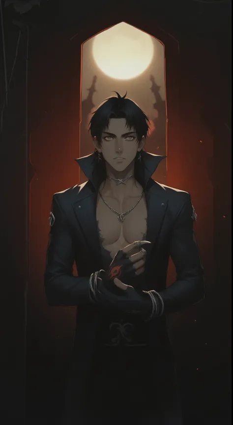 anime - style illustration of a demon with a sword and demon face, Dark skin,long hair,Berserk artstyle, epic anime fantasy, by Yang J, krenz cushart and wenjun lin, Alucard, anime fantasy illustration, badass anime 8 k, artgerm and atey ghailan, anime epi...