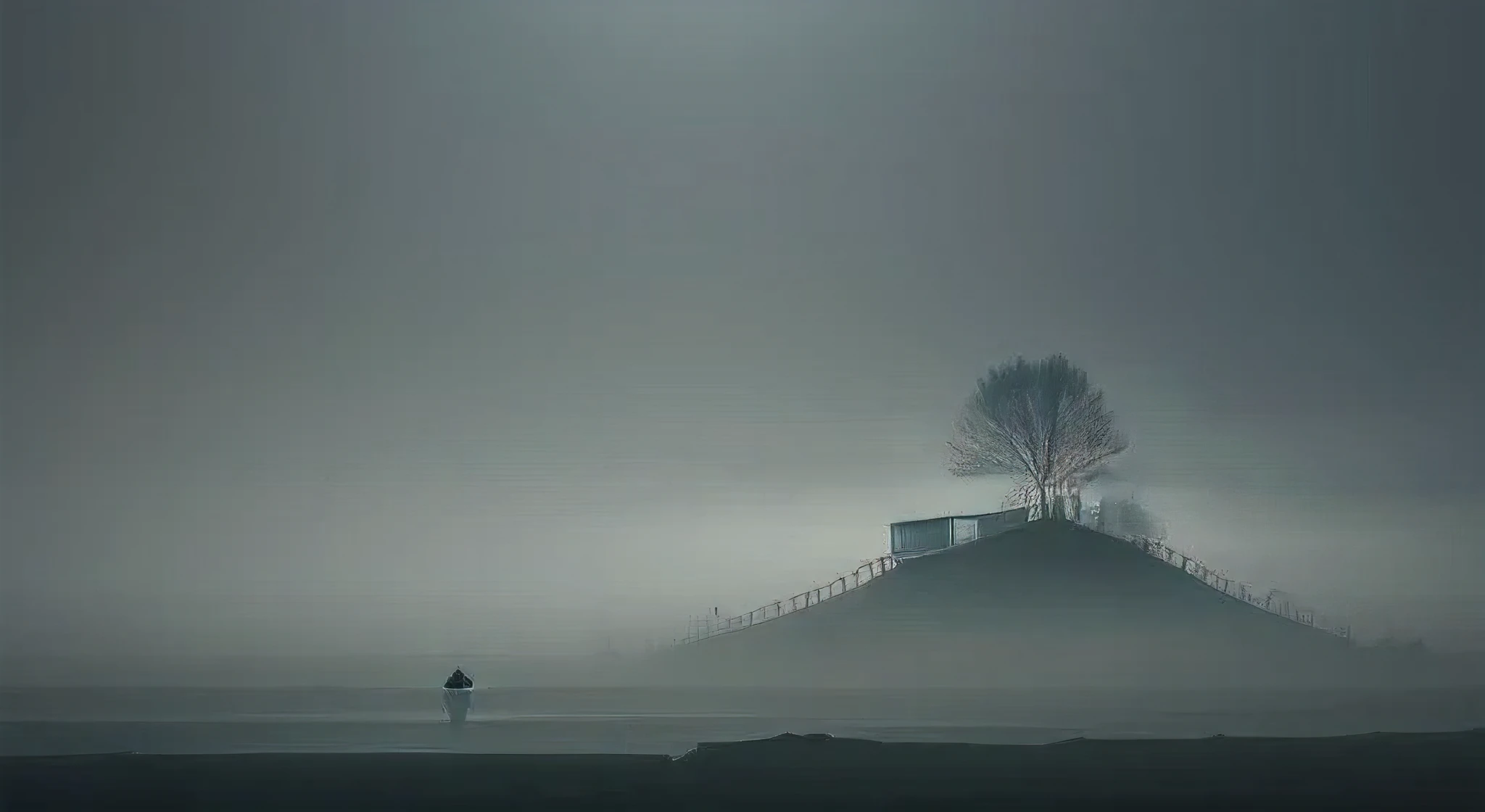 loneliness and hard fog, surreal elements