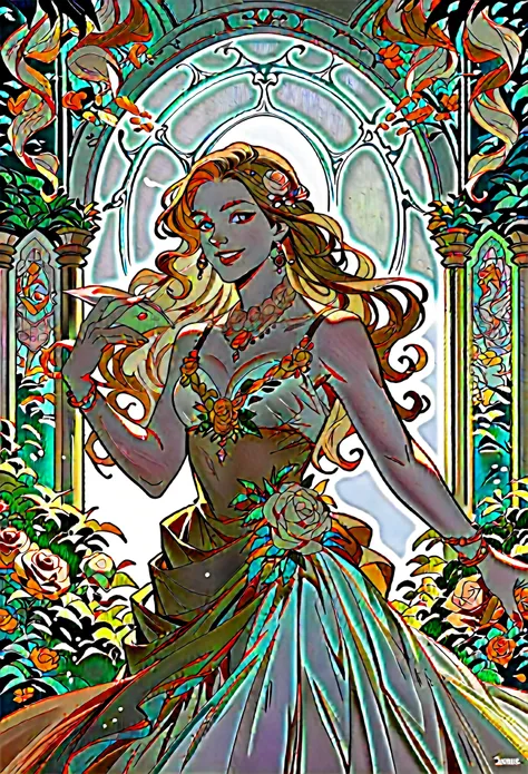 rating_safe, score_9, score_8_up, score_7_up, score_6_up, score_5_up, score_4_up, hires, highres, source_furry, cover page, highres, illustrations by Alphonse Mucha, art nouveau, Delicate and elegant linework, flowing hair, Flowing Dresses, Curvilinear lin...