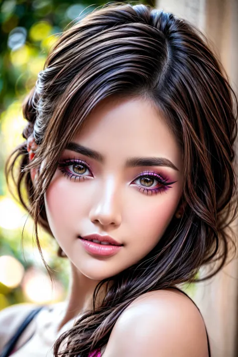 Realistic (photorealistic Realism), (high resolution), ((intricately detailed digital art)). (ultra realistic texture details: velvety skin, hair.), (ultra quality), professional photography, (glamour shot of Japanese woman:1.3), (intricately detailed real...