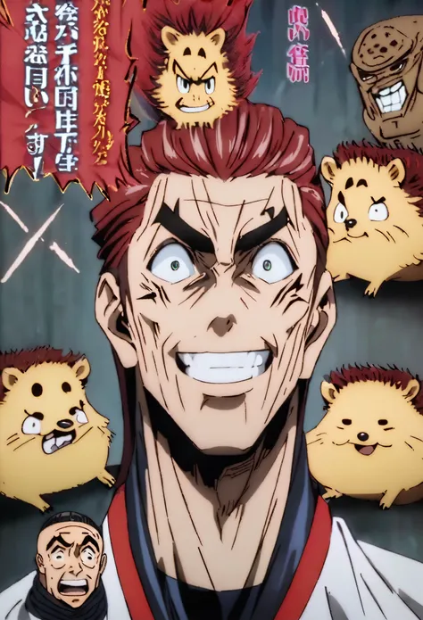 Hanemichi is a fairly tall guy., his height is approximately 188 cm, what makes him noticeable on the field.
 He has bright, Red hair, and a hedgehog haircut He has a broad face with clear features. Hanemichi is often depicted with a confident smile or a s...