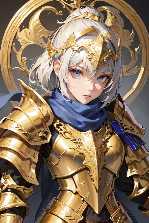 masterpiece, top quality, super detailed, high resolution, (ink painting style), excellent anatomy, beautiful 1 woman, absurd, the finer details, highly detailed armor with gold plating, shiny armor, PLD armor, a female knight in armor, wearing PLD armor, ...