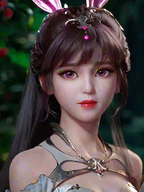 quality(8k wallpaper of extremely detailed CG unit, masterpiece, hight resolution, top-quality, top-quality real texture skin,hyper realisitic, digitial painting,full body,long brown hair, magenta eyes,perfect lighting at face,no noice of face color tones,...