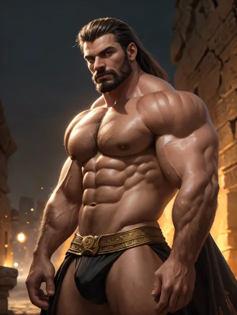 a macho man, huge muscular body, transparent skin, hairy body, (best quality,4k,8k,highres,masterpiece:1.2),(realistic,photorealistic,photo-realistic:1.37),ultra-detailed,HDR,UHD,studio lighting,ultra-fine painting,sharp focus,physically-based rendering,ex...