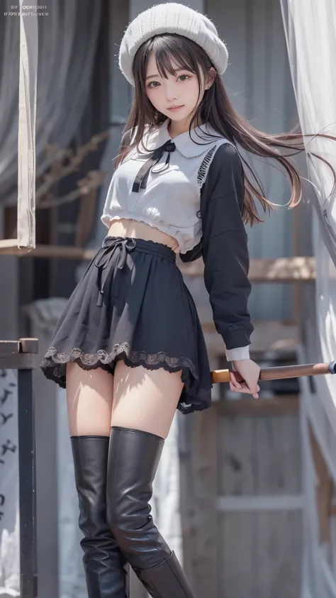 Beautiful Japanese idle, baby face, ((Idle costume that attracts the opposite sex:1.3)), sitting in rooftop of リゾート地, Slender body line, White and clear skin, (Beautiful breasts), (Tight waist), (Small beautiful butt), (Detailed legs:1.2, Perfectly correct...