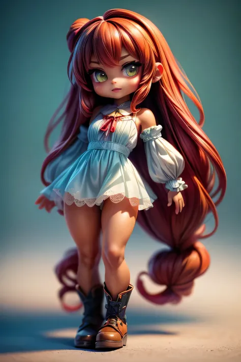 ((Best Quality)), ((Masterpiece)), (Detailed: 1.4), (Absurd), Depiction of Little Red Riding Hood with a charming and whimsical touch. She has a youthful and innocent appearance, with fair skin and rosy cheeks. Her long, dark hair cascades down her back in...