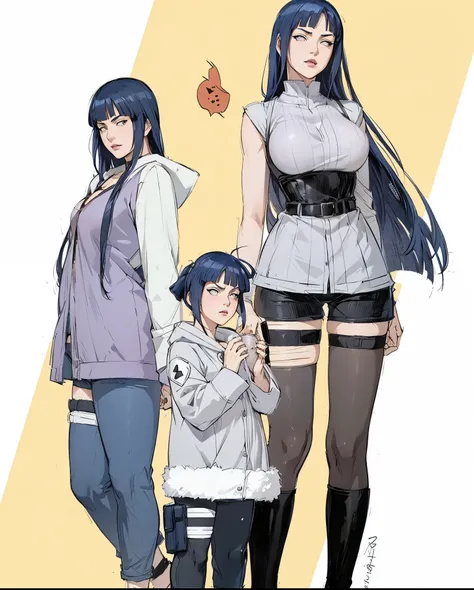 hyuga Hinata, extremely lifelike, very beautiful, sexly, big-ass, legs thick, sensuous