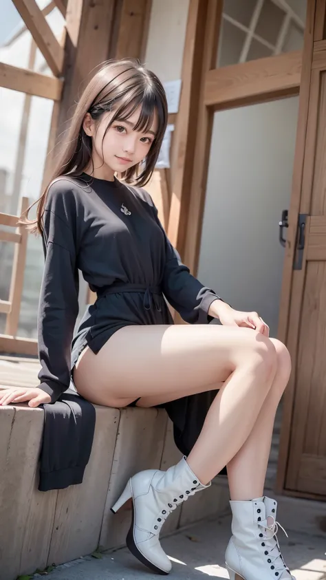 Beautiful Japanese idle, baby face, ((idle costume:1.3)), Resorts, Slender body line, Small and slender figure, White and clear skin, Beautiful breasts, (Tight waist), (Slim Belly), (Small beautiful butt), (Detailed legs:1.2, Perfectly correct legs:1.2, Th...