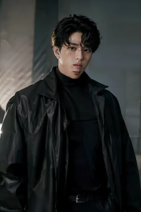 (Masterpiece:1.4), (best quality:1.2), yoo joonghyuk, 1boy, male focus, black jacket, black shirt, black pants, upper body