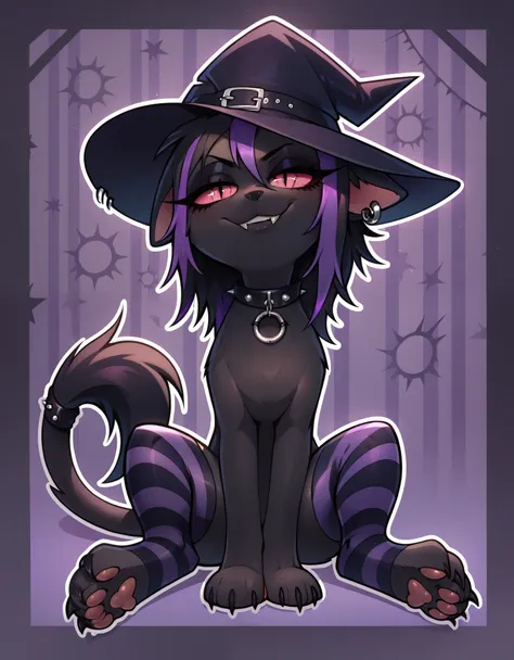 (score_9, score_8_up), score_7_up, score_6_up, best quality, highest quality, (feral), goth girl, cat, furry, anthro, sitting, s...