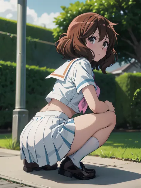 (realistic, photo realistic:1.2), ((highest quality)), shift the center of gravity backwards, quite embarrassing, you_kumiko_eup...