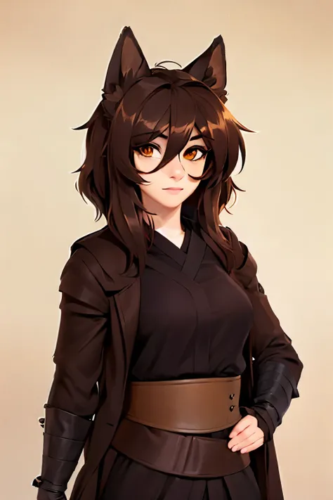 anthro, female, German shepherd, brown hair