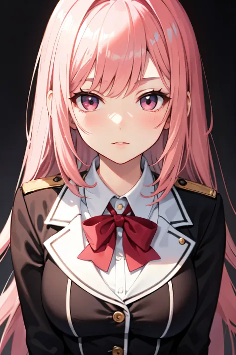 8ｋ,Highest quality,masterpiece, Sharp focus,high school girl，，Pink Hair，Lewd，uniform
