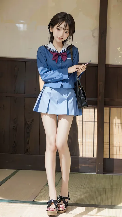 Long legs, thin thighs,Japanese high school girls, girls in school uniforms、Thin thighs, long legs, thighs too thin,One girl, solo, High resolution, Anatomically correct, High-resolution model, high quality, 最high quality, Very detailed, Ultra high definit...