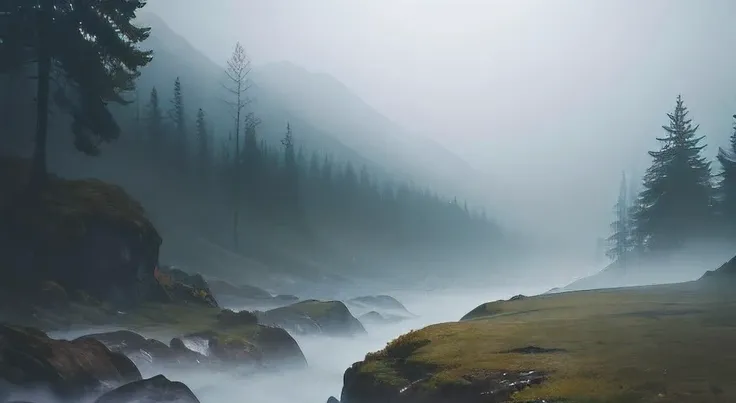 hard fog, surreal nature elements