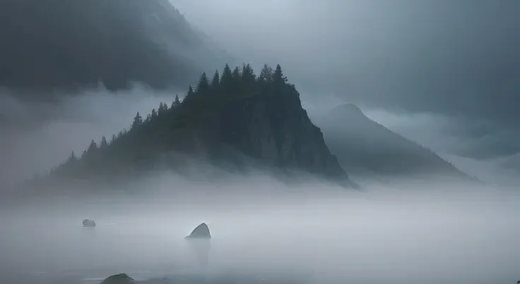 hard fog, surreal nature elements