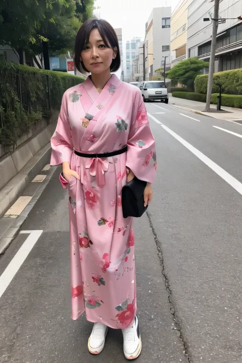 40-year-old woman　Dressed　Japanese　There are a few wrinkles