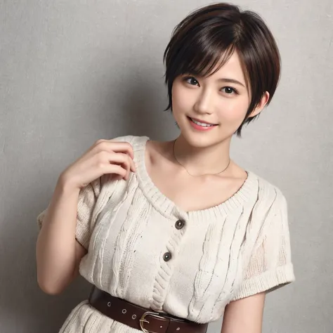 283 (20-year-old woman,short hair) , (Old-fashioned smile) , (Many colors) , (Waist belt)