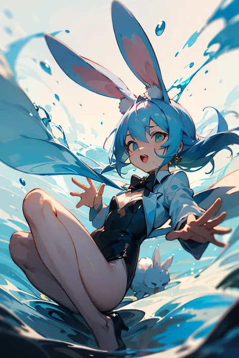 Born as a rabbit, using the power of the water element