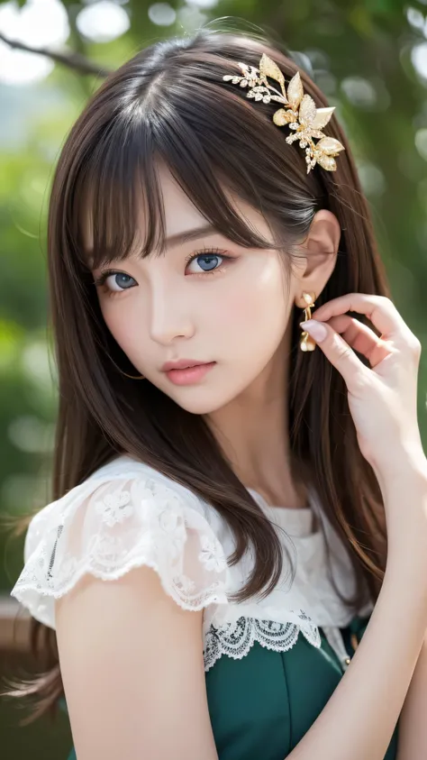 ３２hair,High resolution,Attention to detail,High resolution,high density,alone,In addition：1.3）,（A realistic person々,Live Action,fine grain,High resolutionの目,Beautiful Eyes,Eyes that look alive,Beautiful dark blue eyes,Fishing eyes,Detailed lips,Translucent...