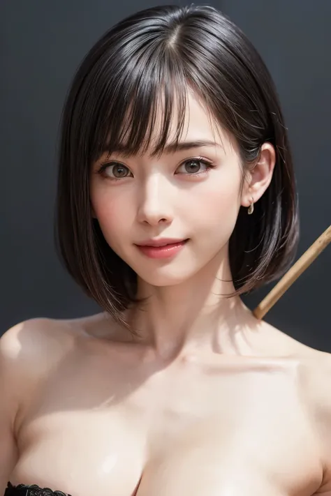 (Tabletop, Highest quality、Ultra-high resolution、Face focus focus、Symmetric, beautiful and cute face、Focus on the side、Focus on the navel、Focus on the décolletage、Very attractive beauty、Add strong highlights to the eyes、Look closely at the camera:1.4、Reall...