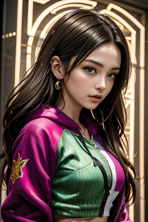 (((close up))) masutepiece, (Best Quality:1.4), realisitic, Highly Detailed CG Unified 8k Wallpaper, ighly Details, High Definition RAW Color Photography, professional photoshooting, realistic portrait, Cinematic light, beautiful detail, Breakbeat Blaze is...