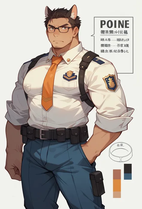 highres, top quality, best quality, paid reward available, High-quality illustrations, unparalleled masterpiece, perfect artwork, absurdres, perfect anatomy, standing kemono boy, three view drawing, front and side and back, character sheet, character desig...