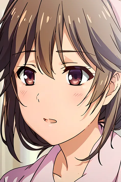 (Masterpiece), 8k wallpaper, solo, Akagi Mio,game cg, beautiful detailed face and eyes, white panties, perfect anatomy, standing, glossy lips, looking back at viewer,