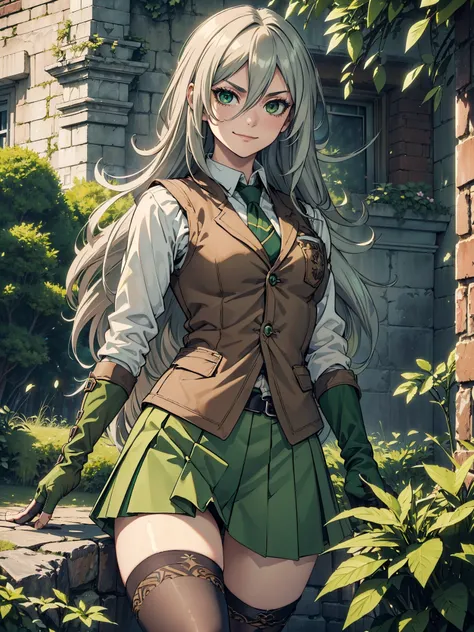 最high quality、Ultra High Definition, Ultra High Quality, Hyper Definition, Hyper Quality, Hyper Detailed, Extremely Detailed, Perfectly Detailed, Best image quality、masterpiece、woman((20-year-old、super dynamic pose , legs bent at the knees, Green solid eye...