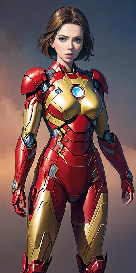 Scarlett Johansson in Iron Man armor: Mark XLIX Rescue Armor, Detailed costume design