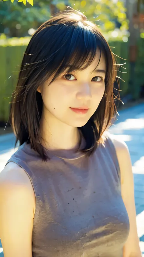 Cute Japanese Women Photos, smile:1.78, 20-year-old, Oil, One Length Hair＆Straight Hair Balm:1.55, (photo Realistic:1.4), (hyper Realistic:1.4), (Realistic:1.3), (Smoother lighting:1.05), (Improving the quality of cinema lighting:0.9), 32K, 1 person,20-yea...